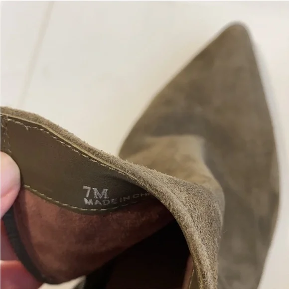 New Linea Paolo Sevilla II Suede Bootie Dark Olive 7 - Picture 7 of 7